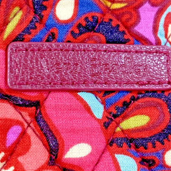 Vera Bradley Shoulderbag Purse Double Straps Multicolor Pink Floral Quilted Tote - Picture 3 of 11